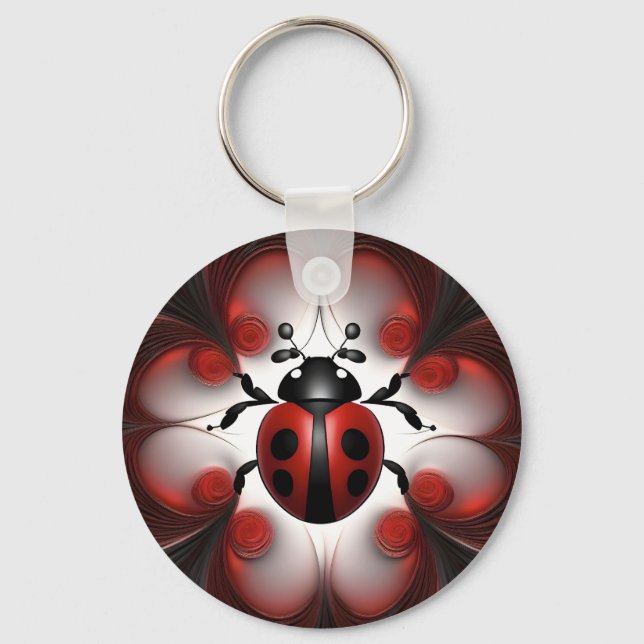Chaveiro Abstrato Ladybug Art Design, (Frente)