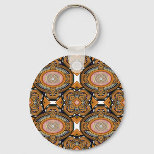 Chaveiro Abstrato moderno do Oval de Brown