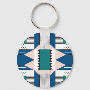 Chaveiro Abstrato moderno: Estilo geométrico sem costura
