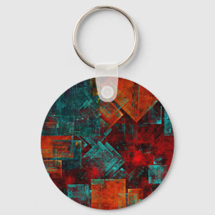 Chaveiro Abstrato Moderno Padrão Artístico Legal Colorido