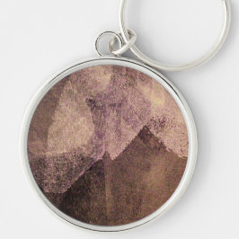 Chaveiro Abstrato pintura cor-de-rosa marrom pincel