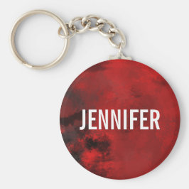 Chaveiro Abstrato preto e vermelho moderno - Misterioso Esc