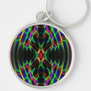 Chaveiro Abstrato psicadélico do laser de néon