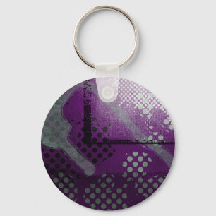 Chaveiro Abstrato Purple Metalge Chave Corrente