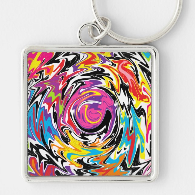 Chaveiro Abstrato Swirl (Frente)