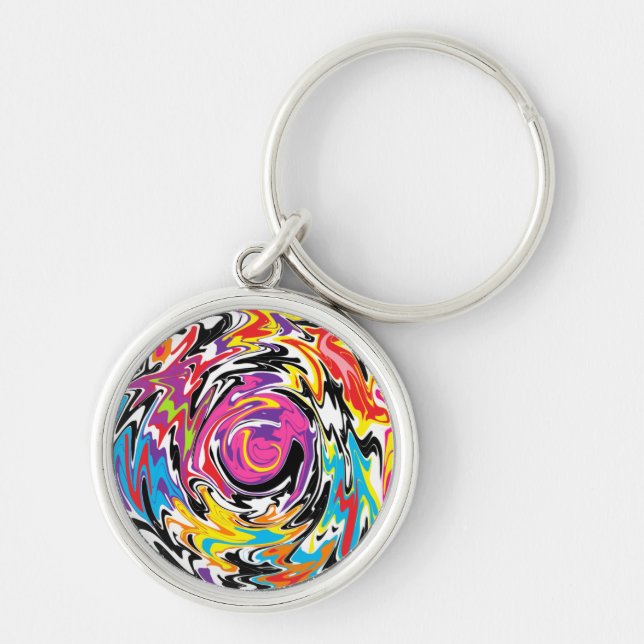 Chaveiro Abstrato Swirl (Frente)