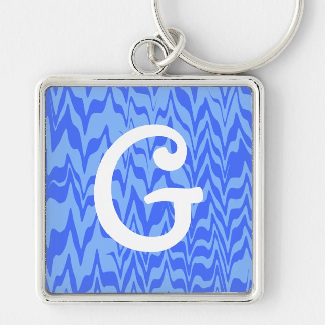 Chaveiro Abstrato ZigZag Swirl (Frente)