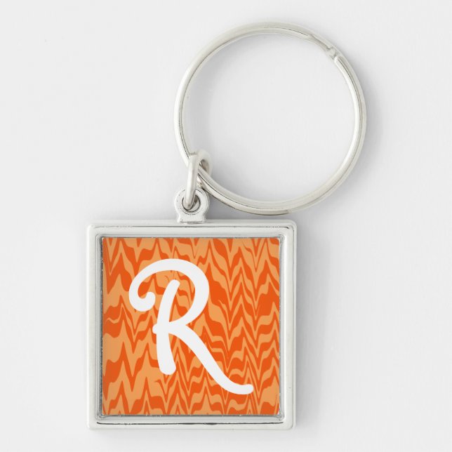 Chaveiro Abstrato ZigZag Swirl (Frente)