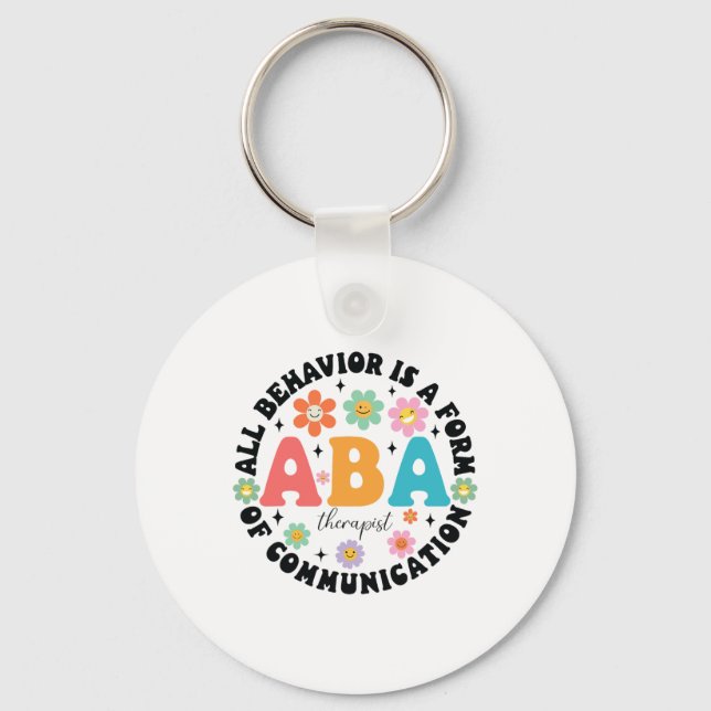 Chaveiro Aby Therapist Behaviour Analyst Autism Therapy Rbt (Frente)