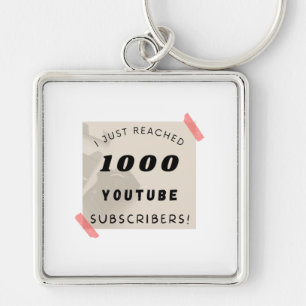 Chaveiro Acabei de chegar a 1000 assinantes do youtube. Par