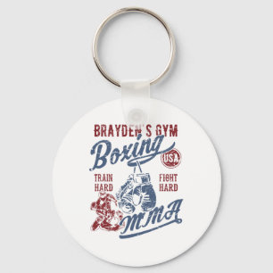 Chaveiro Academia de Brayden Boxe Mma Design Retro Para o N