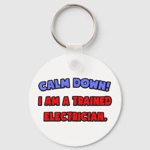 Chaveiro Acalme-Se. Sou um eletricista treinado