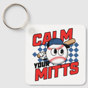 Chaveiro Acalme seu Design de Cartoon Mitch Baseball