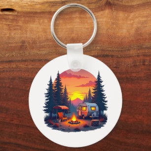 Chaveiro Acampamento ao Sol na Natureza Selvagem das Flores