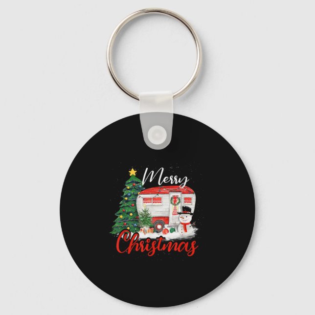 Chaveiro Acampamento das Camisas de Árvore de Natal Luzes d (Frente)