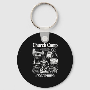 Chaveiro Acampamento de igreja vintage cristão camping fé