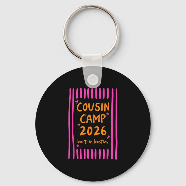 Chaveiro Acampamento de primos 2026 amigas internas acampam (Frente)