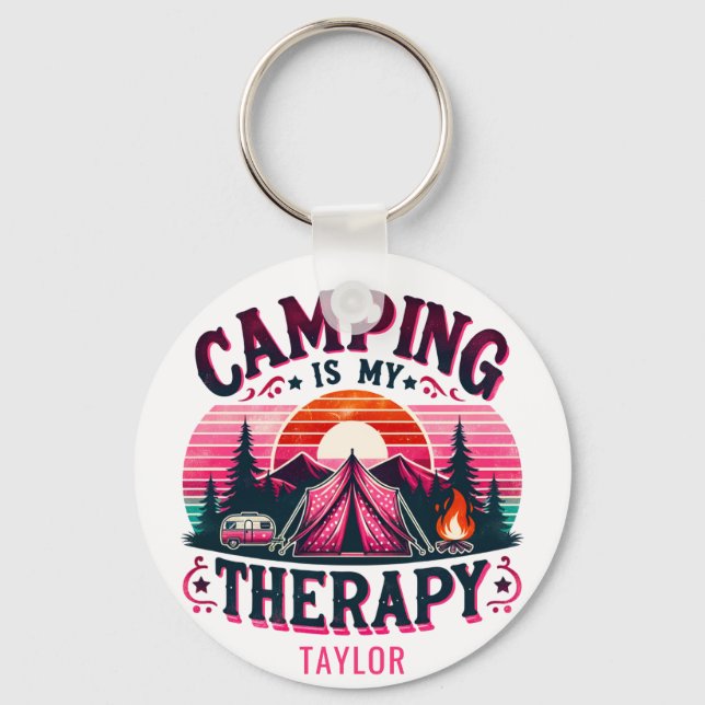 Chaveiro Acampamento É Minha Terapia (Frente)