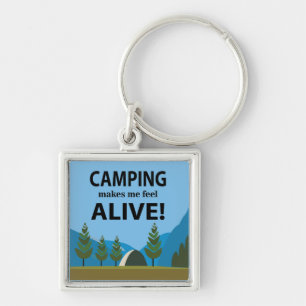Chaveiro Acampamento Me Faz Sentir Vivo Acampamento