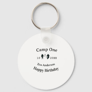 Chaveiro Acampamento um nome de aniversário data aventura d