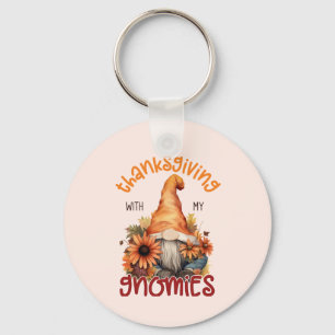 Chaveiro Ação de Graças Floral com os meus Gnomos