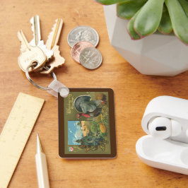 Chaveiro Ação de Graças Vintage, Turquia na Fazenda