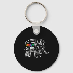 Chaveiro Aceitação do Elefante de Conscientização sobre Aut