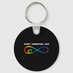 Chaveiro Aceitar Compreender Aut. Infinity Neurodiversity