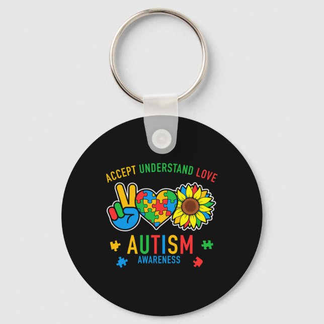 Chaveiro Aceitar Compreender Autismo Atenção Ao Amor (Frente)