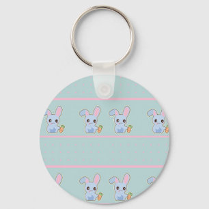 Chaveiro Acessórios de menta rosa do Kawaii Bunny personali