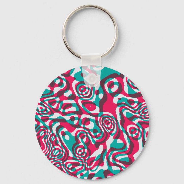 Chaveiro Acido Psicodélico Sem Olhos De Fundo Funky. (Frente)
