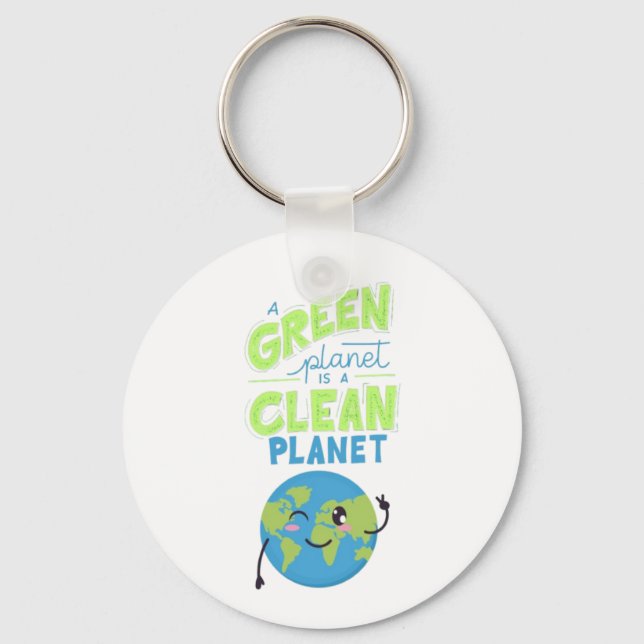 Chaveiro Acionado pelo Verde: prospere com a Natureza" (Frente)