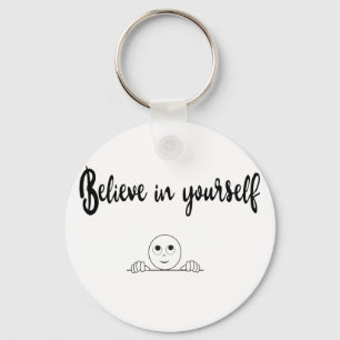 Chaveiro Acredite Em Seu Próprio Texto E Imagem