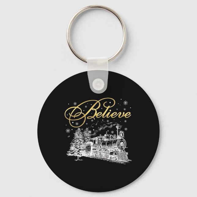 Chaveiro Acredite no Natal Expresso Polar do Polo Norte em  (Frente)