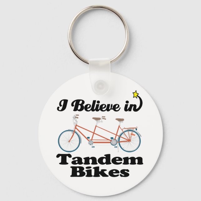 Chaveiro acredito em bicicletas tandem (Frente)