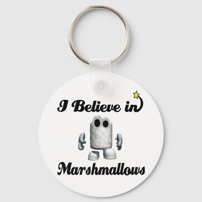 Chaveiro acredito em marshmallow (Frente)