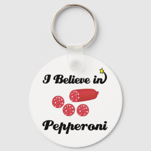 Chaveiro acredito em pepperoni