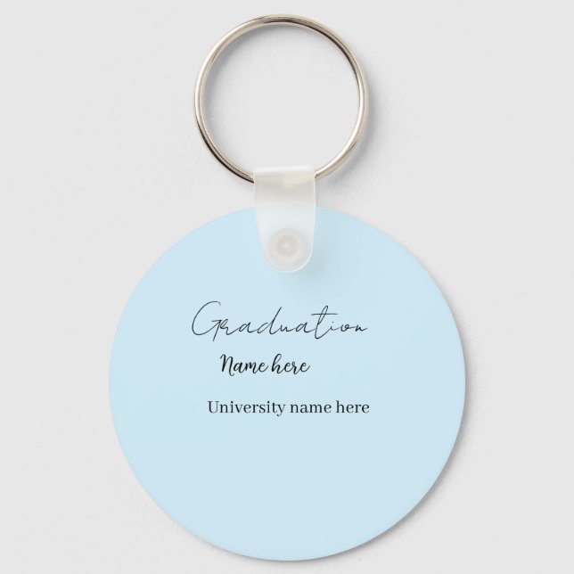 Chaveiro add your text simple graduate add school name cong (Frente)