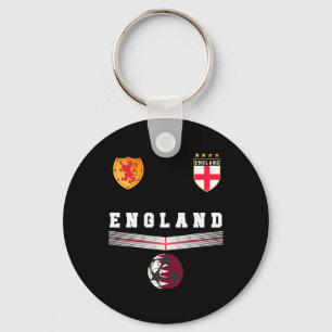 Chaveiro Adepto da Seleção Inglesa de Futebol Jersey Bandei
