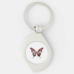 Chaveiro Adesivo de bandeira de borboleta rabo de andorinha