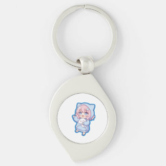 Chaveiro Adesivo de Menina de Anime Kawaii Fofa