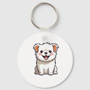 Chaveiro Adesivo de Vinil de Cachorrinho Kawaii Fofo - Dese
