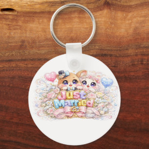 Chaveiro Adesivo Pastel de Animais Fofos Casais Kawaii Recé