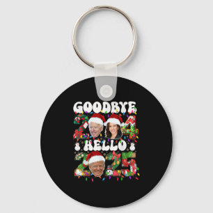 Chaveiro Adeus 2024 Olá 2025 Engraçado Trump Happ