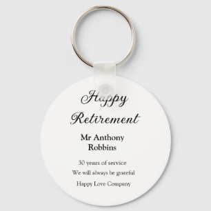 Chaveiro Adição de aposentadoria feliz anos de serviço apos