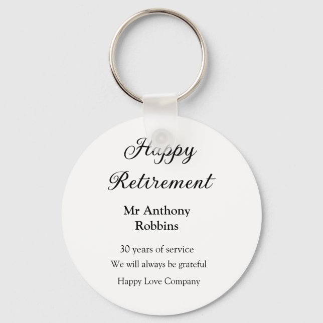 Chaveiro Adição de aposentadoria feliz anos de serviço apos (Frente)