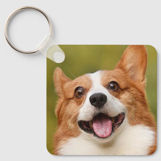 Chaveiro Adicionar Foto de Cão Personalizada Personalizada (Frente)