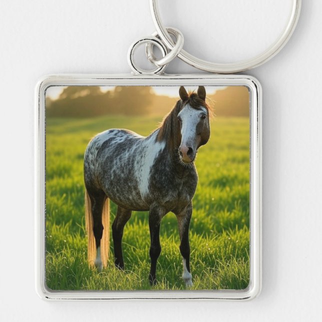 Chaveiro Adicionar Foto de Cavalo Personalizar (Frente)