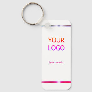 Chaveiro adicionar logotipo personalizado borda rosa vermel