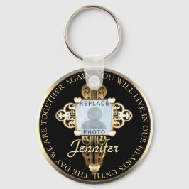 Chaveiro Adicionar Memorial de Mensagem Fotográfica Cruzada